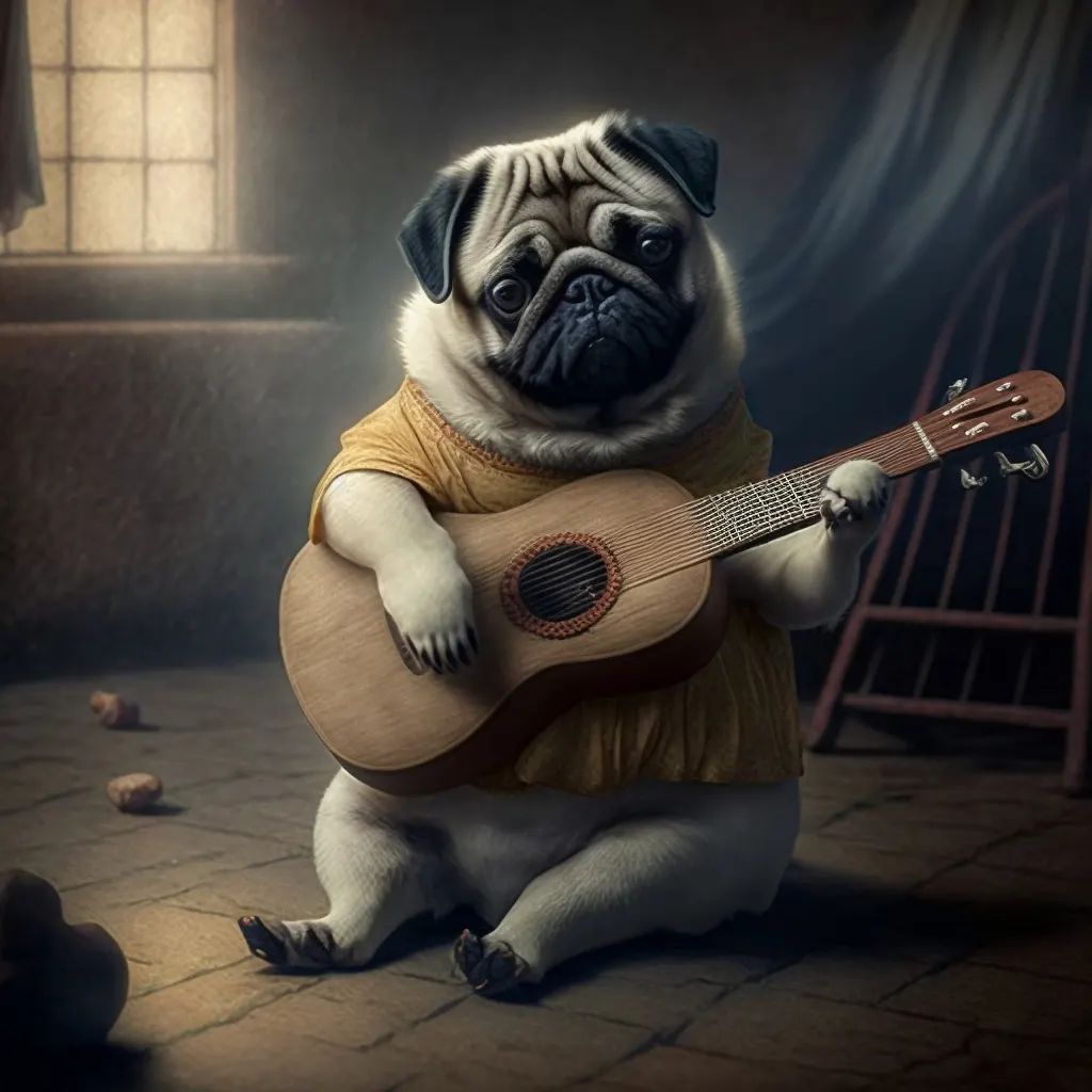 pugdog_'s tweet photo. I play the guitar when I'm alone🥰🥰🐾🐾
#pug #dog https://t.co/ePlU3TMii9