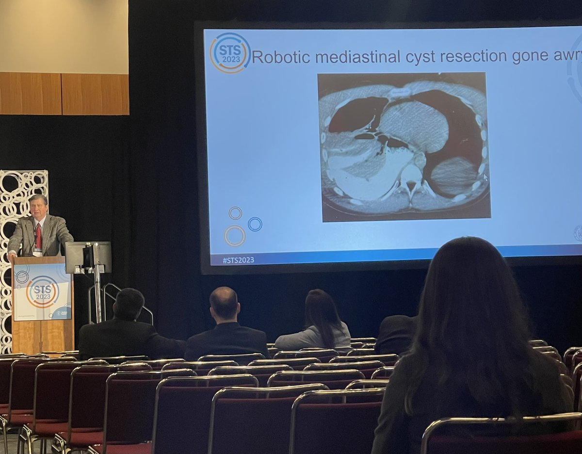 Jenalee N. Coster, MD (@badassladysurgn) on Twitter photo Amazing and informative talk from Dr Scott Johnson <a href="/UTHealthSA_CTS/">UT Health San Antonio Cardiothoracic Surgery</a> regarding “Foregut Disasters.” Something that gives all of us (or at least most) night terrors.
#STS2023 <a href="/STS_CTsurgery/">The Society of Thoracic Surgeons</a> Amazing and informative talk from Dr Scott Johnson <a href="/UTHealthSA_CTS/">UT Health San Antonio Cardiothoracic Surgery</a> regarding “Foregut Disasters.” Something that gives all of us (or at least most) night terrors.
#STS2023 <a href="/STS_CTsurgery/">The Society of Thoracic Surgeons</a>