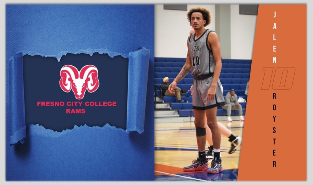 TampaPro's tweet photo. Follow Jalen Royster on his college journey at Fresno City College. As a freshman, he's having an impactful season. The Rams men's #basketball team is currently 15-3 #letsgorams 

#fresnocitycollege #mensbasketball #collegebasketball #cccmbca #cccaa #cccaabasketball #njcaa https://t.co/nLgLmFEbv2