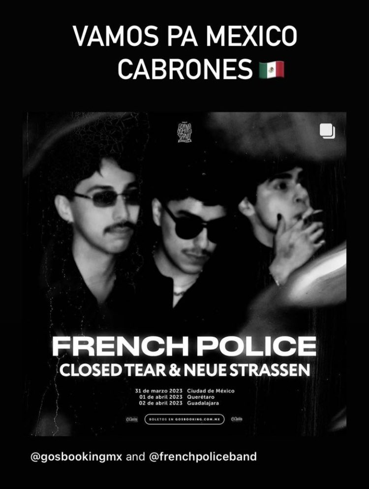 ¡Ojo! ¡<a href="/frenchpolicia/">FRENCH POLICE</a> y <a href="/closedtear/">CLOSED TEAR</a> vienen a México! 🙏😭
<a href="/NeueStrassen/">Neue Strassen</a> <a href="/gosbookingmx/">gosbookingmx</a>