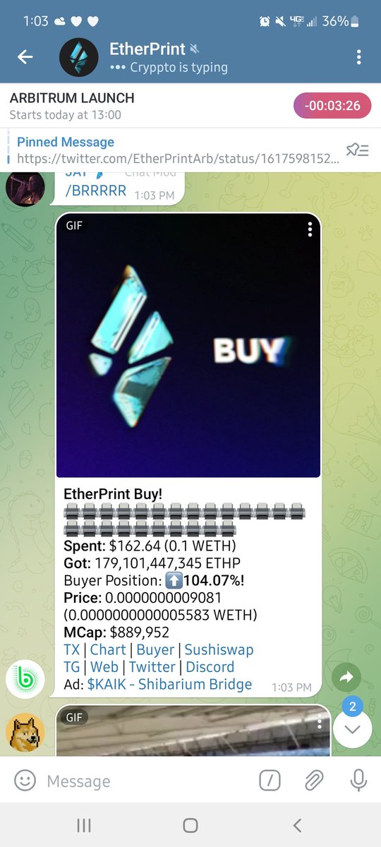 CamPauldingTCG's tweet photo. @EtherPrintArb is straight proving why @arbitrum > @avalancheavax.

Holy volume!

This is the project I called last week.

Got in at $74k MC and it cleared 1M mc within 15 minutes of launch.

Has a nice floor of $720k now.

#etherprint #eth #ethp $ethp #arbitrum https://t.co/U0CtGd7INa