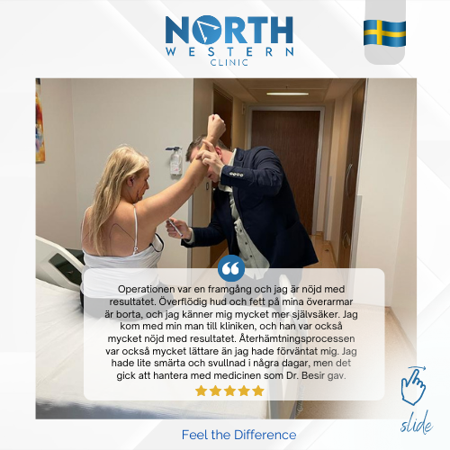 NorthWesternTR's tweet photo. Just had an amazing arm lift experience at our clinic! Our patient from Sweden couldn't be happier with the results. She said, 'The staff was incredibly kind and knowledgeable, and the operation has given me back my confidence. I'm so grateful.' #ArmLift #PatientSatisfaction https://t.co/6n0JpA77pO