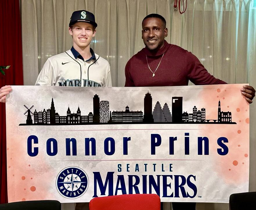 BenBadler's tweet photo. The Seattle Mariners today signed Connor Prins, 19-year-old RHP from Amsterdam

https://t.co/aEjDyrYpkH https://t.co/xDXJlxrmDc