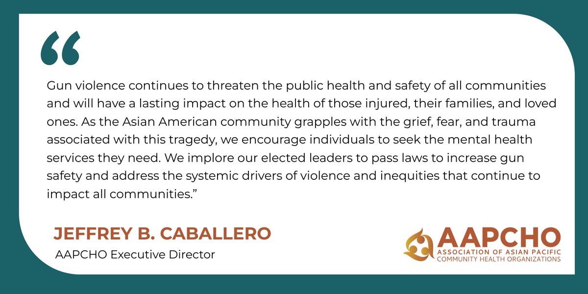 AAPCHOtweets's tweet photo. AAPCHO mourns the tragic loss of life at the mass shooting in Monterey Park and continues to wish healing for those who were injured and the entire Southern California community affected by this horrific act of violence. https://t.co/TtZqZYUTMX https://t.co/67MtmHaFEH