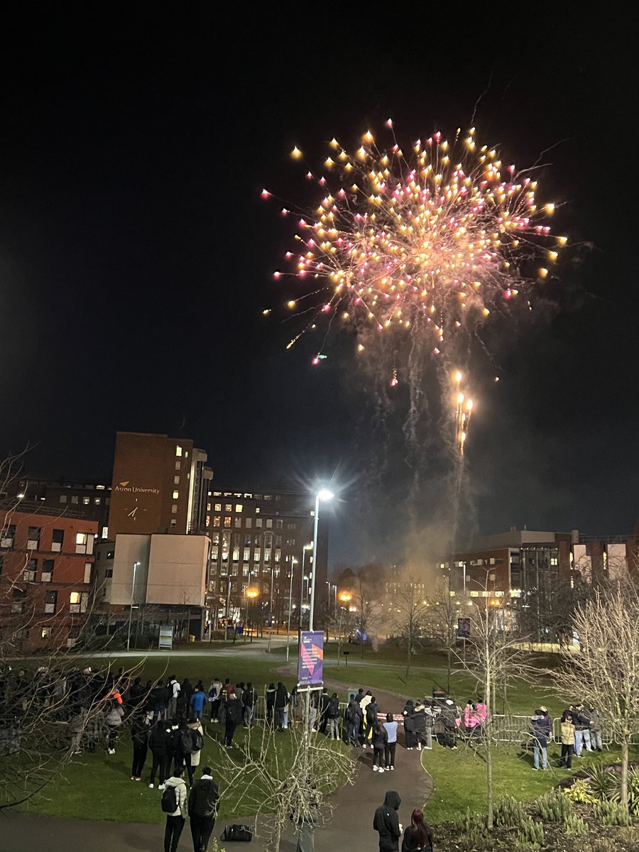 Lunar New Year fireworks organised on the ⁦⁦@AstonUniversity⁩ campus tonight by the #AstonStudentUnion. A wonderful celebration of multiculturalism and unity by our community of students and staff. #OneAston #TeamAston