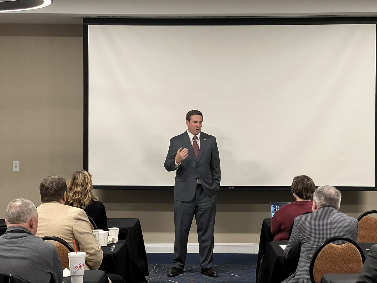 Attorney General Andrew Bailey speaking to Missouri’s elected prosecutors at our Capitol Conference in Jefferson City.