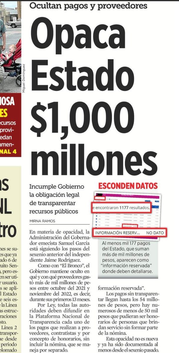 Como el 'Bronco'. Y Medina y Natividad antes, <a href="/samuel_garcias/">Samuel García</a> oculta en qué y a quién paga una parte nada despreciable del presupuesto.

Nueva Política, decían.
👉🏾 elnorte.com/fpS5pn
