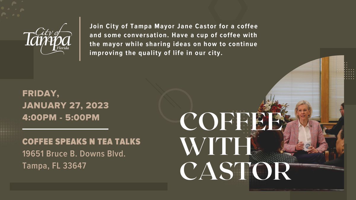 City of Tampa on Twitter "This Friday, January 27th, join Mayor