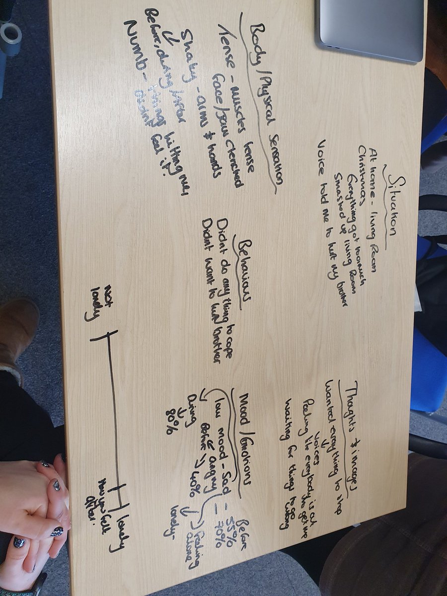 Jo02520783's tweet image. Collaborative psychological interventions....Challenge those social norms #Punc #mhn603 #stressbucket timelines and 5 area formulations. #writeontables @SarahRMN @YasminS51481583