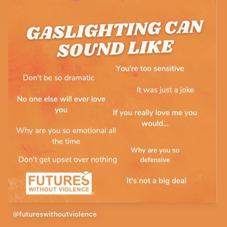 Gaslighting is a colloquialism, loosely defined as manipulating someone so as to make them question their own reality. This can be an abusive tactic to control someone. Visit loveisrespect.org/supporting-oth… to learn more about how to support others. #EndDatingAbuse