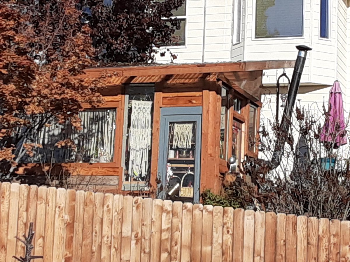Patmonkfish's tweet photo. @YakimaCityFire My neighbors installed a wood stove in a shed, not to code, lacks clearances, doesn't have certified chimney. Seems like a fire hazard so I contacted Yakima code enforcement but haven't seen ant changes...I'm afraid you will have show up before they ever do. https://t.co/sjerAzkyA5