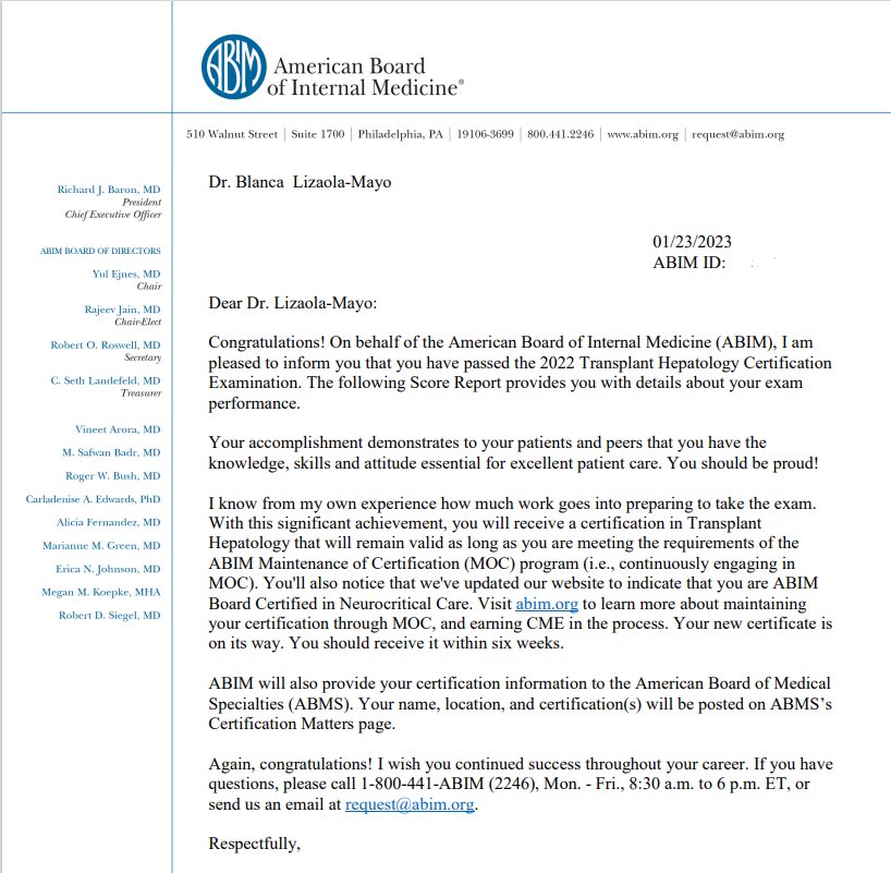 Blanca Lizaola-Mayo, MD, DABOM tweet media