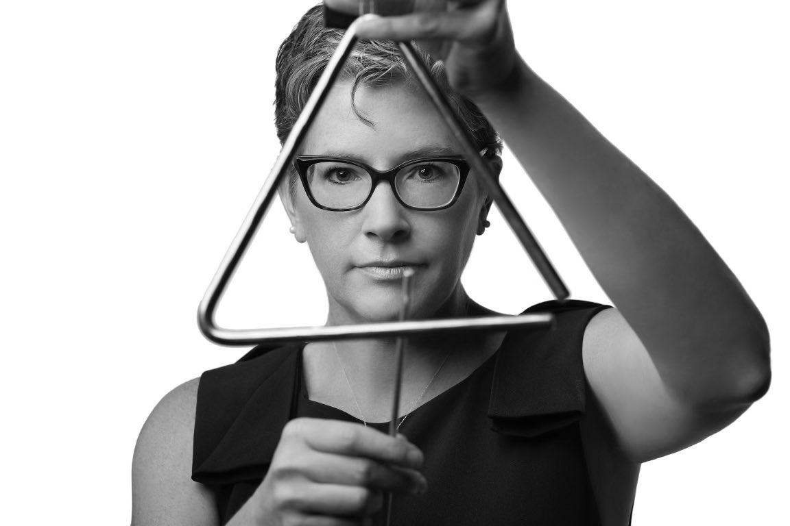 GroverProPerc's tweet photo. #GroverPro artist Julie Hill with her Grover 9” Super Overtone Triangle!  We have a large catalogue of triangles available, check out the link in our bio!

#groverpropercussion #groverpro #grover #groverpercussion #percussion #drums #drum #tambourine #triangle #orchestra https://t.co/agU9DfPOJK