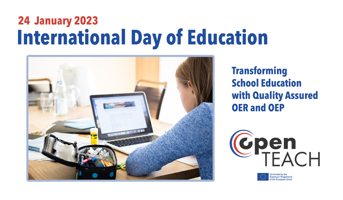 OpenTeachEU's tweet image. 📅 24 January 2023 - Happy International Day of Education!
➤Open Teach - Transforming School Education with Quality Assured Open Educational Resources and Practices.
#EducationDay #RightToEducation #OpenTeachProject #OER #OEP
