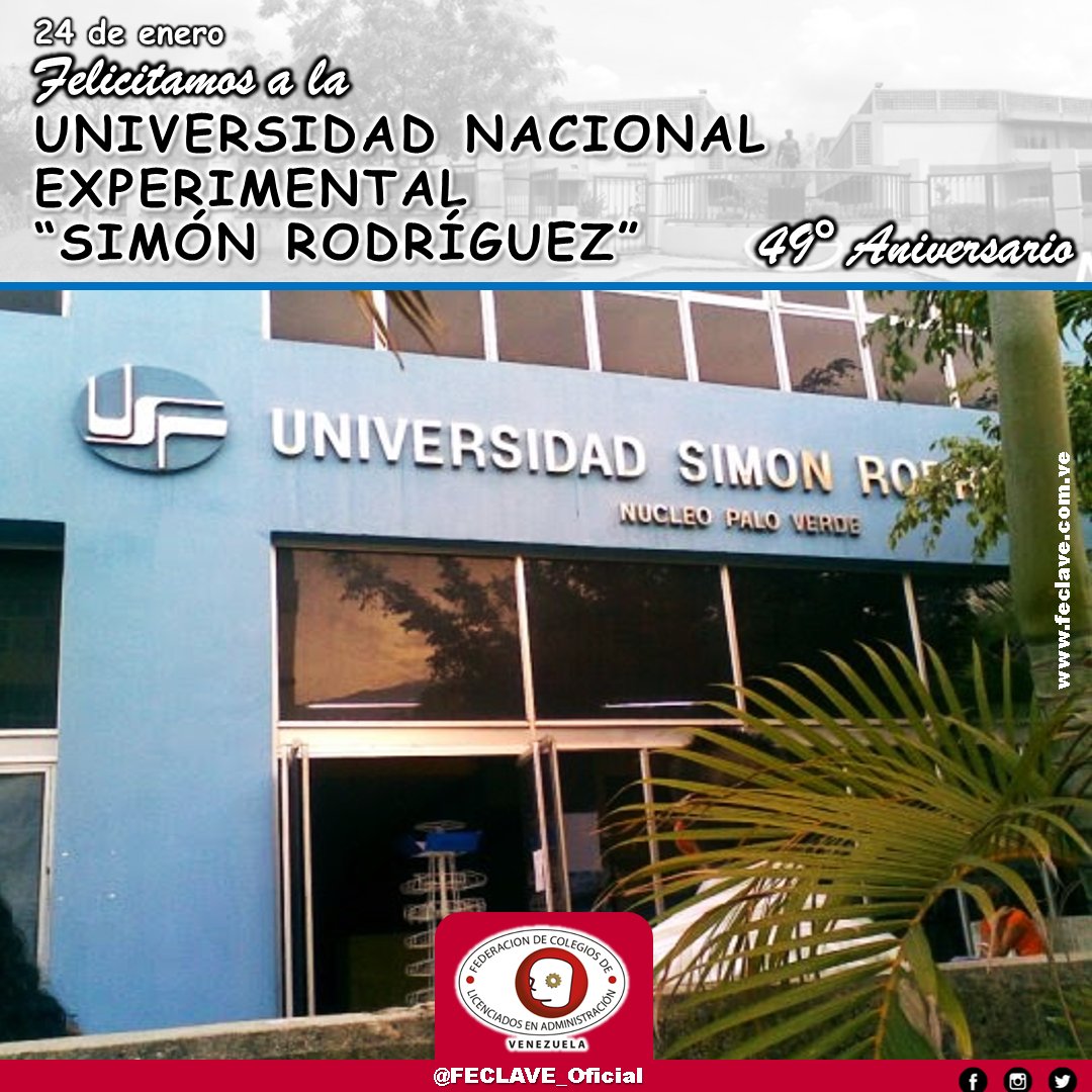 FECLAVE_Oficial's tweet photo. #FECLAVE
Felicitamos a nuestros amigos de la UNERS en su 49° Aniversario…
La UNESR fue creada por decreto presidencial Nº 1.582, de fecha 24 de enero de 1974, como alternativa para la educación Superior en Venezuela.
#24ene #UNESR #49AniversarioUNESR https://t.co/snaHrGatN4
