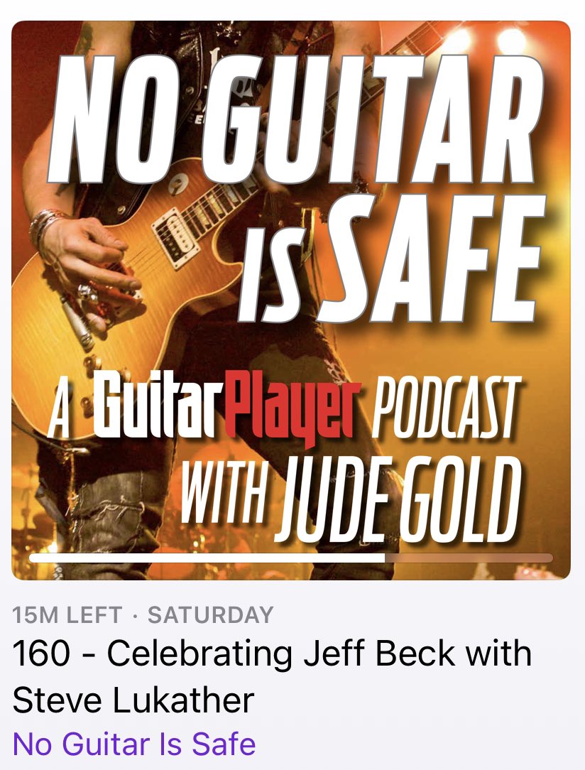 I can’t do a Jeff Beck tribute episode alone. I have enlisted #SteveLukather. Ep. 160 posted. #NoGuitarIsSafe podcast. #JeffBeck.