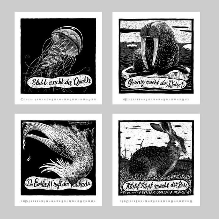 peopleofprint's tweet photo. Only a handful of these calendars by @janta.island left on their store! Twelve animals for twelve months 🖤 Printed in #digitaloffset.
.
.
#digitalprint #illustration #illustrator #popmembers #printspotters #printisntdead #peopleofprint #print #printmaking #printmaker https://t.co/sniAqsGl6H