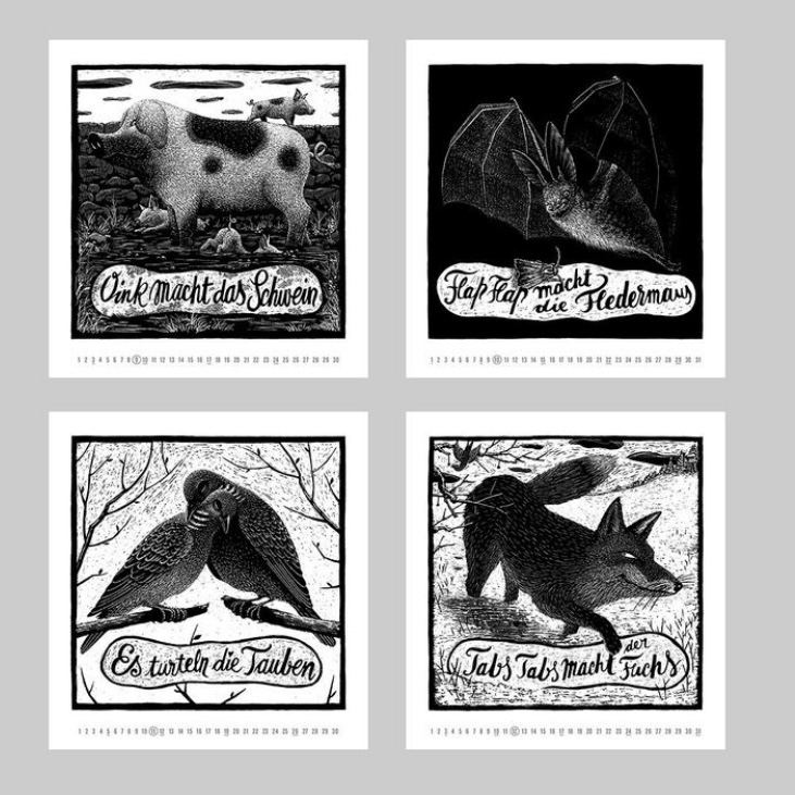 peopleofprint's tweet photo. Only a handful of these calendars by @janta.island left on their store! Twelve animals for twelve months 🖤 Printed in #digitaloffset.
.
.
#digitalprint #illustration #illustrator #popmembers #printspotters #printisntdead #peopleofprint #print #printmaking #printmaker https://t.co/sniAqsGl6H