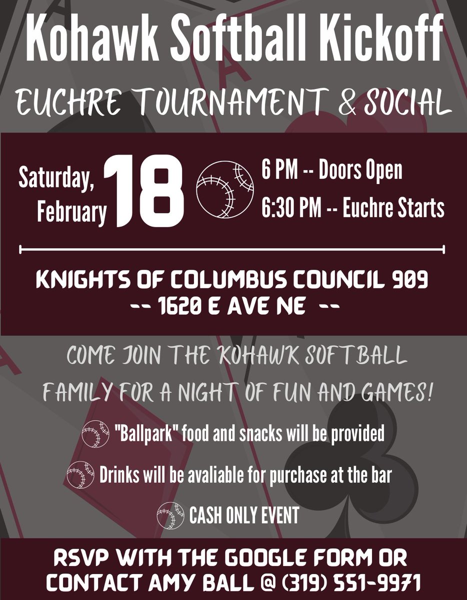 1st practice…6 days! 1st game…32 days! Our team is ready to go and can’t wait to kickoff the season on February 25th in Mankato. Join us on February 18th for fun, family, &amp; euchre to celebrate the Kohawk tradition and this years team!! #OaKAaK #team44 

forms.gle/bBUeseKjd6fFJz…
