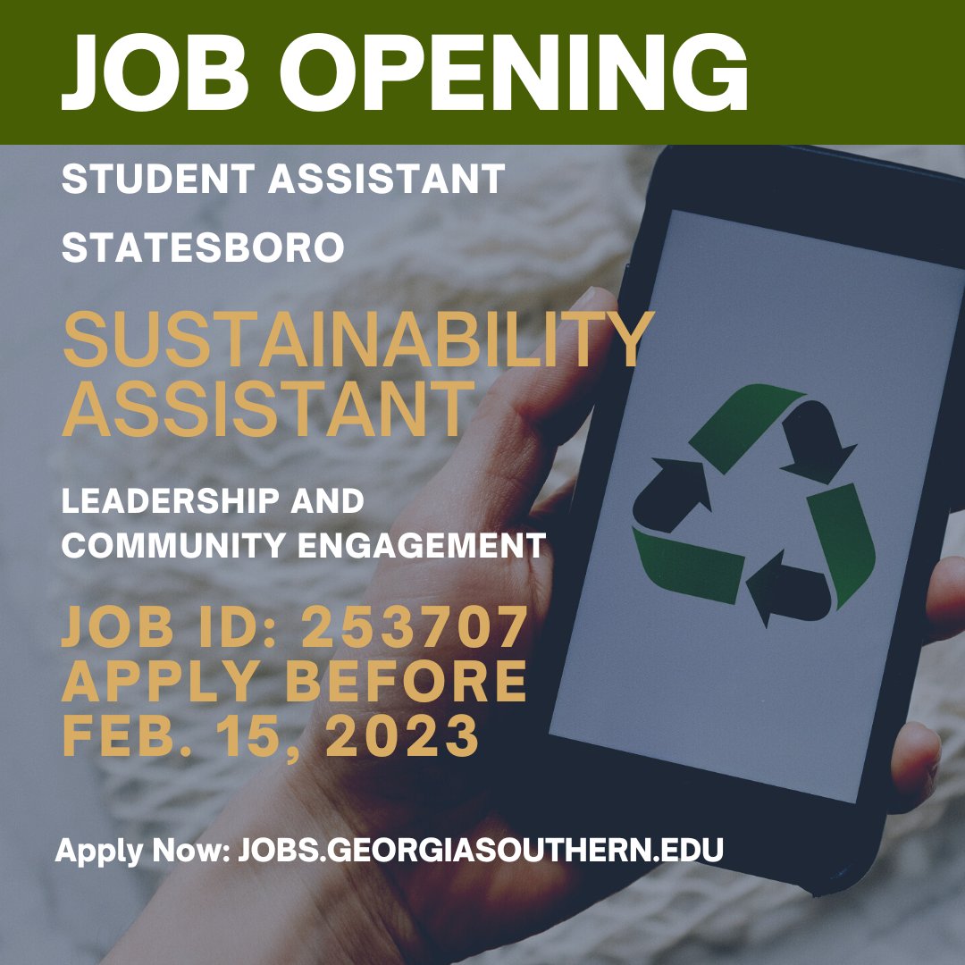 GA Southern Student Employment Center on Twitter "Apply now for the