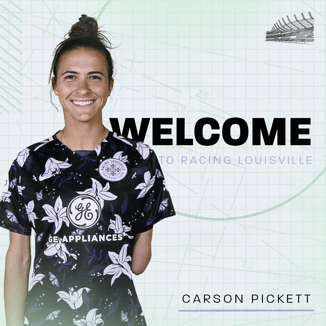Racing Louisville FC (@racingloufc) on Twitter photo The 2022 <a href="/NWSL/">National Women’s Soccer League</a> assists leader and Best XI selection will be in lavender and mint this season. 🤩
Happy to have you, <a href="/Cars_Pickett16/">Carson Pickett</a>! The 2022 <a href="/NWSL/">National Women’s Soccer League</a> assists leader and Best XI selection will be in lavender and mint this season. 🤩
Happy to have you, <a href="/Cars_Pickett16/">Carson Pickett</a>!