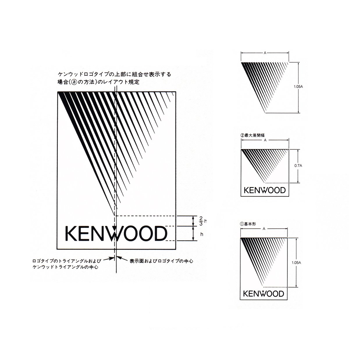 Various technical details and lock-ups of the Kenwood logo. Discover more logos from Japan at logo-archive.org

#logos #branding #logodesign #designhistory #graphicdesign #logodesign #kenwood