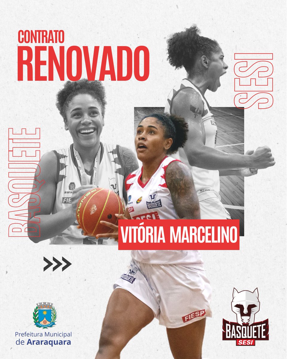 📣 R E N O V O U !  💼

Vitória Marcelino continua no Sesi Araraquara! Agora o foco é o título nacional! 🎯 #gosesi

💪🏾🏀 <a href="/vitoriamarc22/">Vitória Marcelino</a>

<a href="/SesiSaoPaulo/">Sesi São Paulo</a>
<a href="/lbf/">Azul</a>.oficial
<a href="/basquete/">Basquete Joinville</a>.feminino
<a href="/fpb_oficial/">Família Paulo Bauer</a>

#sesiararaquarabasquete #araraquara #basquetefeminino #lbf2023 #sesiesporte
