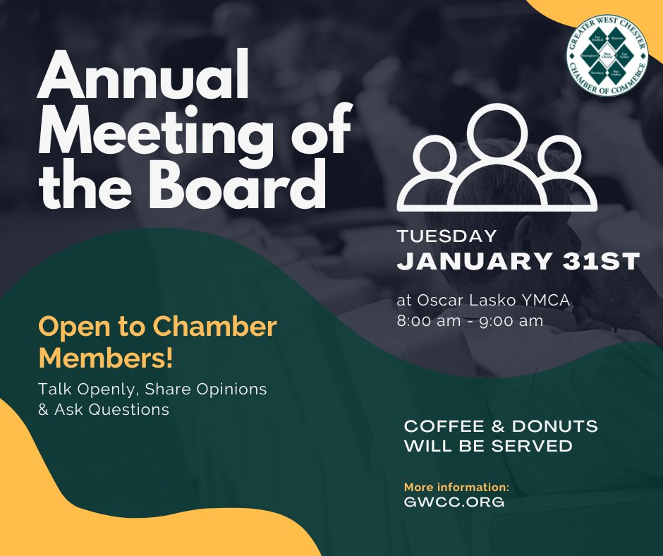 Join us for our #AnnualMeetingoftheBoard at Oscar Lasko YMCA next Tuesday from 8 AM - 9 AM! Talk openly, share opinions, and ask our Board all your questions! Register here to reserve your seat: ow.ly/ysOK50LAus3