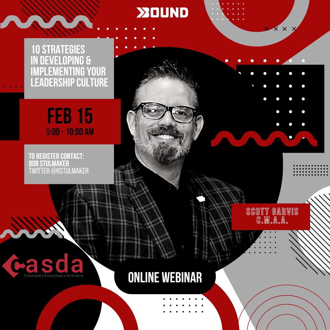 PocketAD_'s tweet image. Excited to present for @CASDA_NY @NYSAAA6
"10 Strategies in Developing &amp;amp; Implementing Your Leadership Culture" February 15 🗓️ 9am ⏰ EST Thank you for the opportunity 
@RStulmaker #grateful #athleticdirector #coach #studentathletes