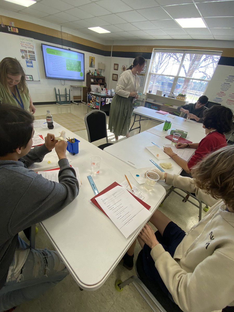 MonroeCoAchieve's tweet image. Dr. Boland and Mrs. Pippin’s Biology students are experimenting! #cellulartransport #homeostasis #handsonlearning