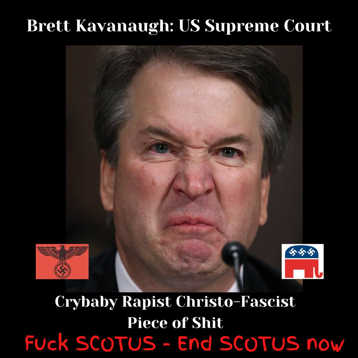 dystopian_usa's tweet photo. @lance_cotten #FuckSCOTUS
#EndSCOTUS
#ImpeachKavanuagh
@POTUS @DNC @USSupremeCourt
#CorruptSCOTUS https://t.co/FMYggWj09x