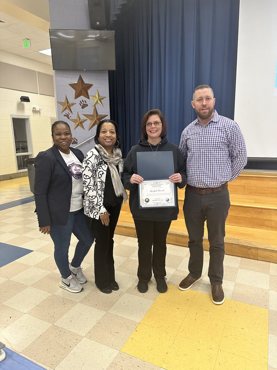 twelzant's tweet photo. Congratulations to @DeanBenesch for being the newest @windsormillms Difference Maker! You are an advocate for ALL students and always willing to support when needed. Thank you for all you do for the students and staff at Windsor Mill! @LeadTheMill https://t.co/ULSsiY74cX