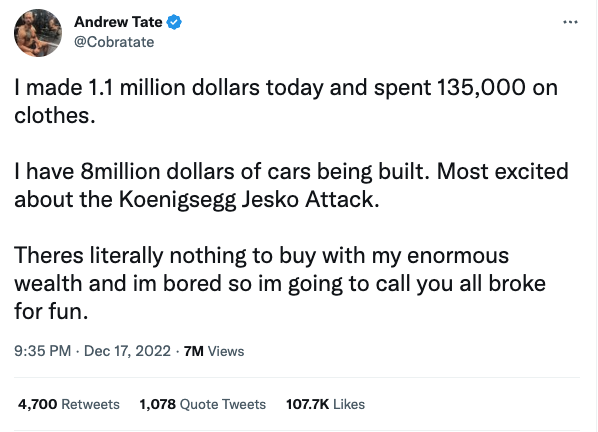 Andrew Tate DESTROYED by Local Wholesome Man : r/MadeMeSmile