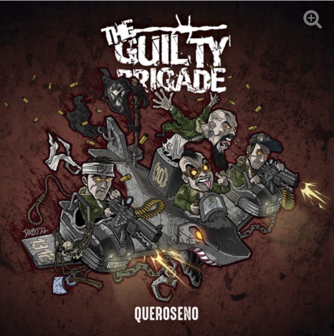 Nuevo disco de <a href="/Guiltybrigade/">The guilty brigade</a> , llamado Queroseno, en formato vinilo o 12 pulgadas, pero con 4 temas, 2 por cada cara, o sea, un Ep en formato grande.
En uno de los temas colabora <a href="/EvaristoParamos/">Evaristo Paramos</a> concretamente en Si a la Guerra.
Disponible en tienda, y en nuestra web.
