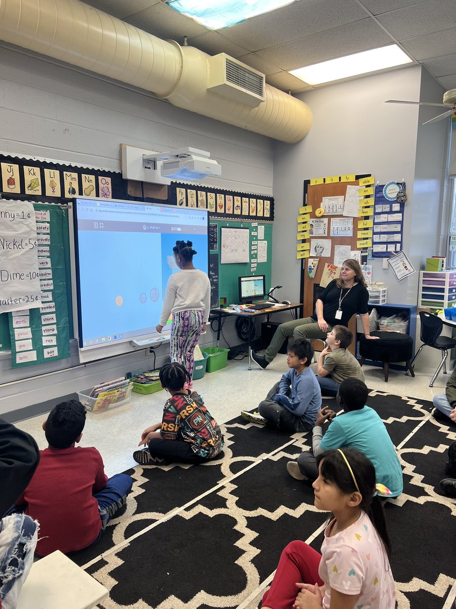 msjbryant's tweet photo. Passed by Mrs. McBride’s class today doing an @STMath puzzle talk to kick off their math lesson! #mathjoycps @NewHavenStars https://t.co/92WY7xrzi6