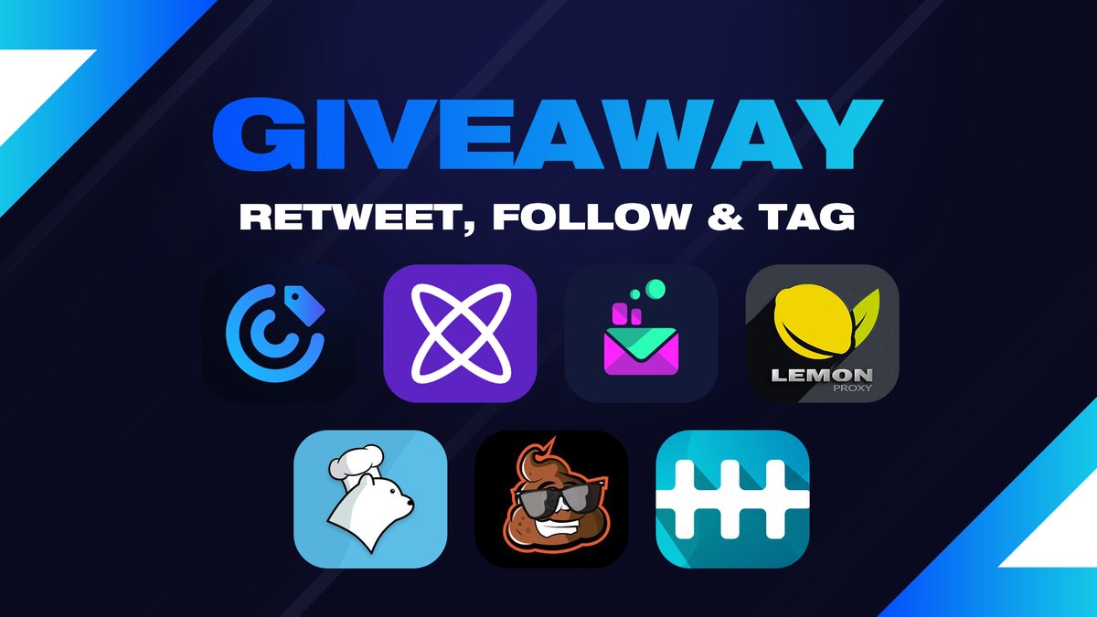 New giveaway

🎉RULES: 🎉
Follow all profiles, Like, Retweet and Tag 1 Friend
<a href="/SneakersTracker/">SneakersTracker</a>  5x beta keys
<a href="/Quantum_Ext/">Quantum</a>  2 weekly
<a href="/GadenGens/">Gaden Gens</a>  2 Basic Plan Keys without Initial Fee
<a href="/LEMONPROXY2020/">LEMONPROXY</a>  3 x 1 G
<a href="/polarchefs/">Polar Chefs</a>  1 month
<a href="/The_Shit_Bot/">The Shit Bot</a>  1 x monthly
<a href="/HypeHuntersEU/">HypeHunters</a>  1x month
