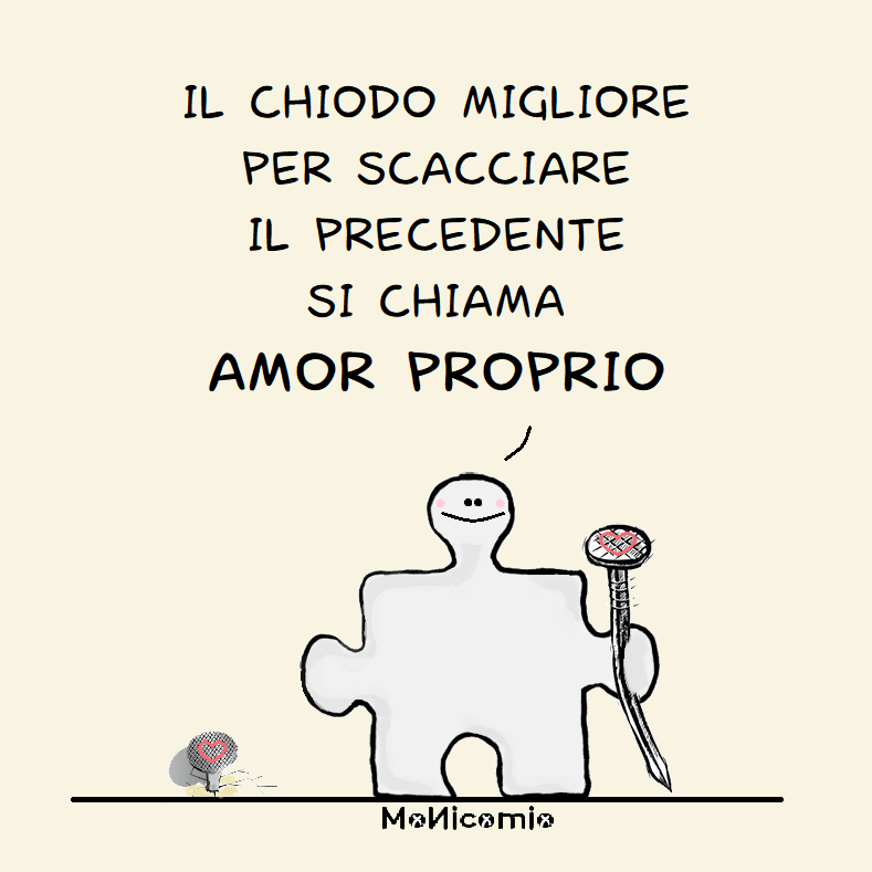 MonicaOrma's tweet photo. Se applichi la strategia del chiodo scaccia chiodo, come credi di smettere di soffrire?
Un chiodo resta un chiodo.
Sostituiscilo con altro, per esempio con l'amor proprio. 
– Monica Orma

https://t.co/IUUT9P8I7w

#monicomio #psicostrategie #amorproprio #amore #Psicologia https://t.co/V9KKdOcQh1