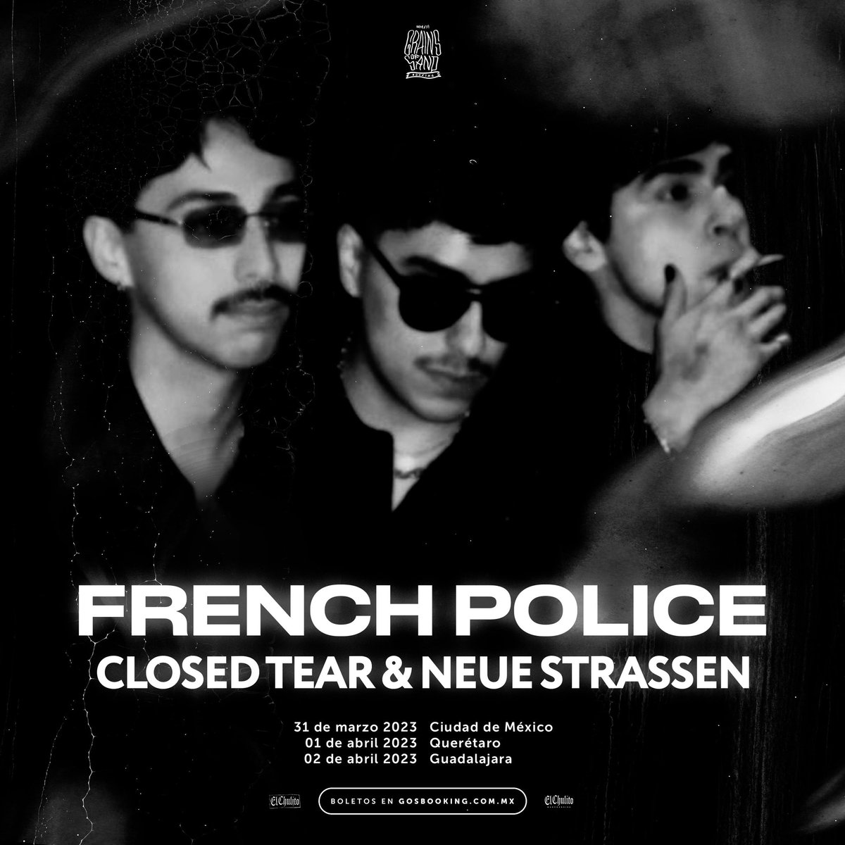 México Tour 2023
Boletos: gosbooking.com.mx/frenchpolice/