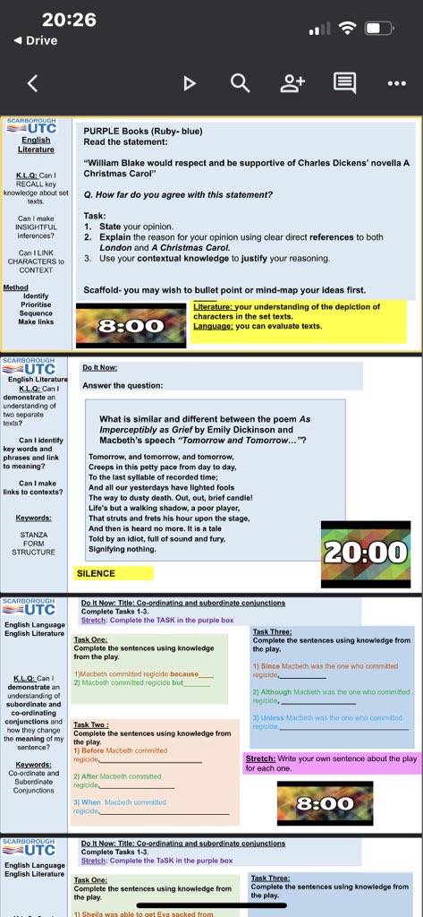 LadyPerinbridge's tweet image. Some of my Do Now tasks. #engchatuk