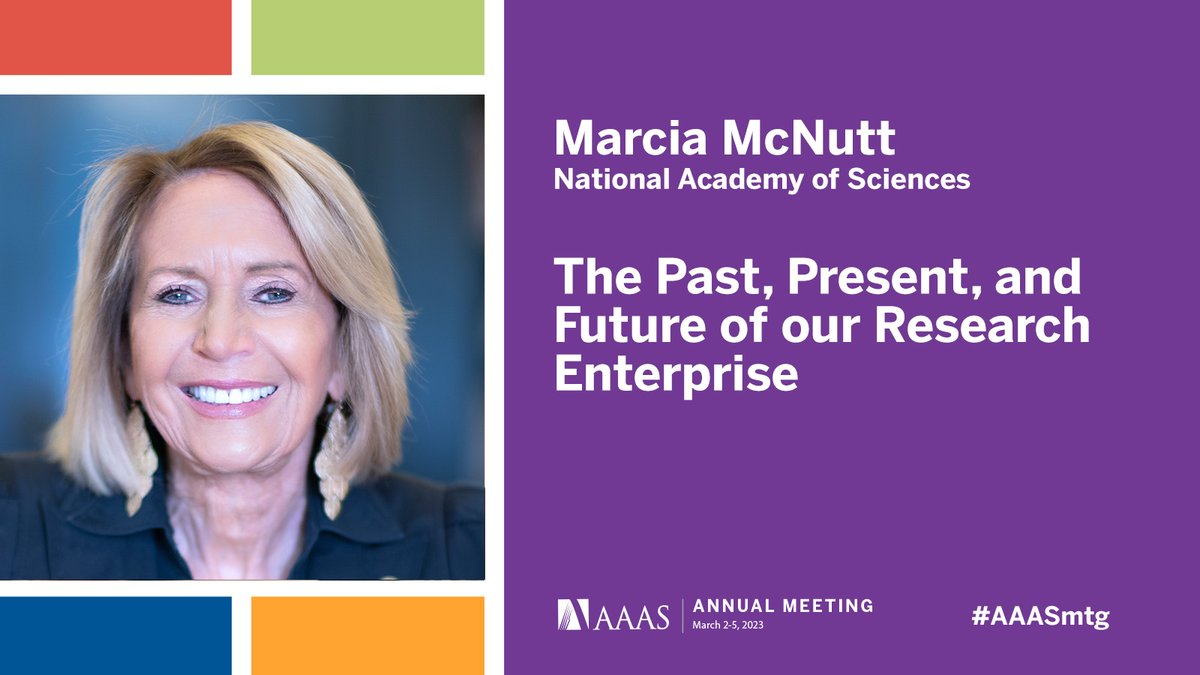 AAAS Annual Meeting (@aaasmeetings) on Twitter photo Marcia McNutt, President of <a href="/theNASciences/">National Academy of Sciences</a>, will present a plenary lecture at #AAASmtg, discussing how to sustain current system of funders, #research institutions, and science dissemination and what can be improved.
See our program and join us in DC: fal.cn/3uhOJ Marcia McNutt, President of <a href="/theNASciences/">National Academy of Sciences</a>, will present a plenary lecture at #AAASmtg, discussing how to sustain current system of funders, #research institutions, and science dissemination and what can be improved.
See our program and join us in DC: fal.cn/3uhOJ