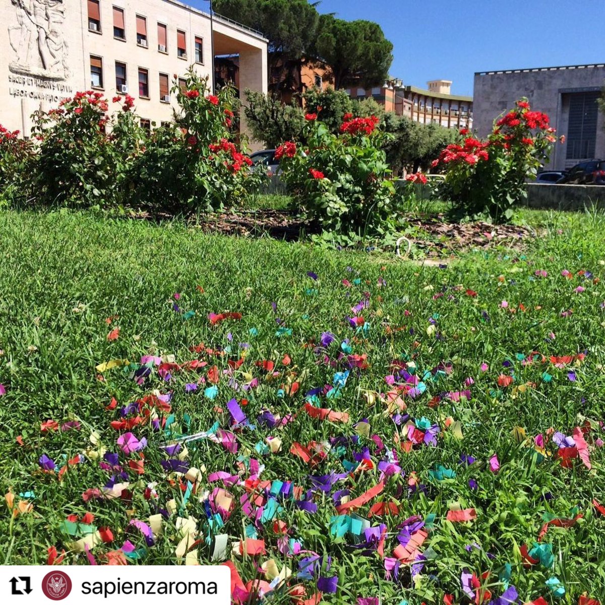 SapienzaRoma's tweet image. 📸🎉 Festeggia la laurea #PlasticFree: se ami la natura e il mare, evita i coriandoli metallizzati e tutti i materiali inquinanti!

[leggi tutto su ➡️ bit.ly/laurearsi-senz…]

#StopSingleUsePlastic #studentiSapienza #laureatiSapienza #SapienzaSostenibile
