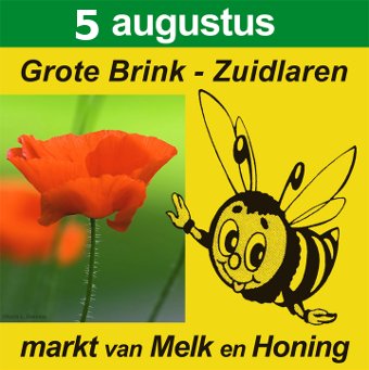 Inschrijving voor deelname als standhouder voor de markt van Melk en Honing van 5 augustus 2023 is geopend.