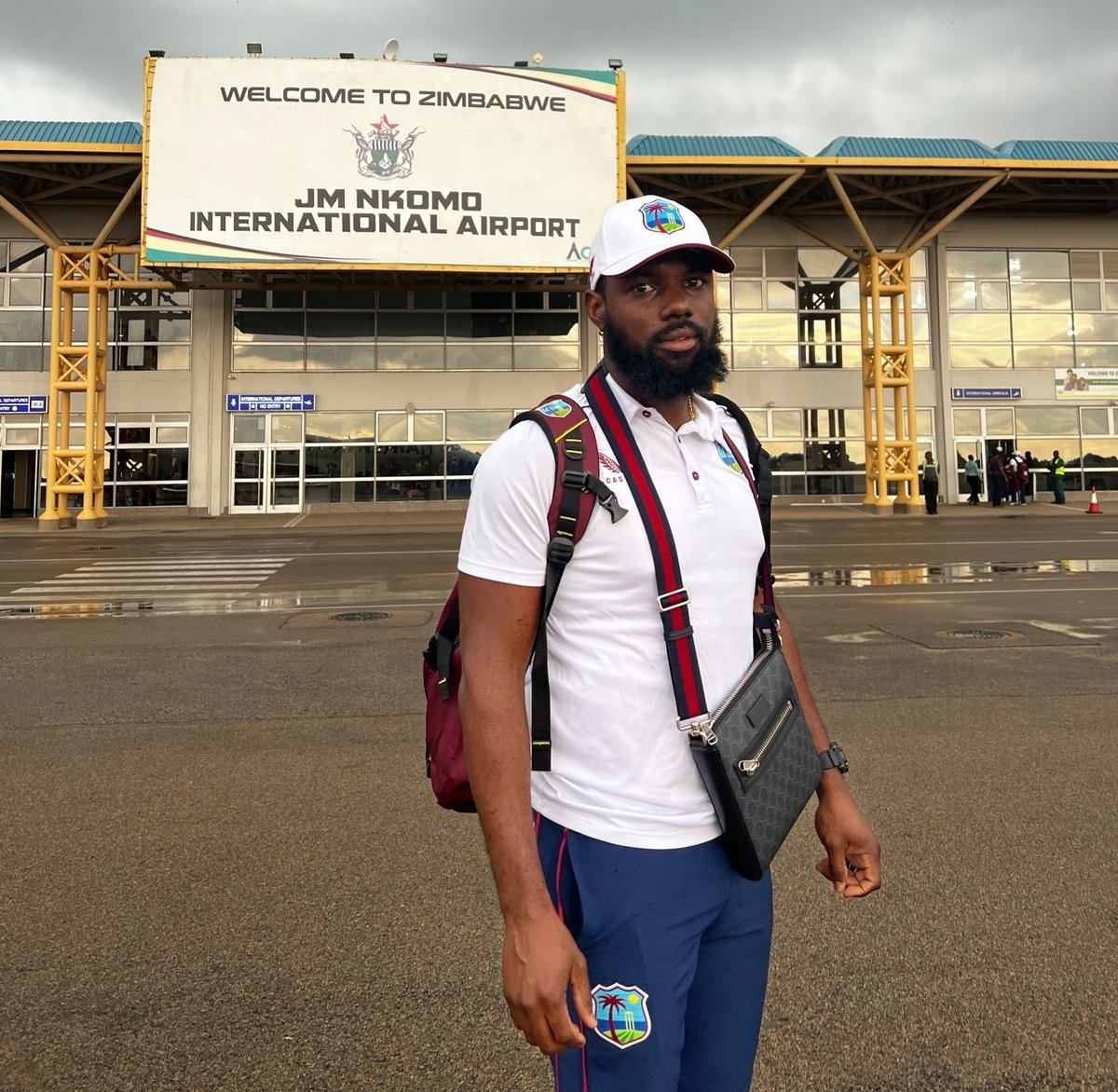 windiescricket's tweet image. Tasvika muZimbabwe!🇿🇼

The #MenInMaroon have arrived ahead of the 1st Test in Zimbabwe.
#MenInMaroon #ZIMvWI