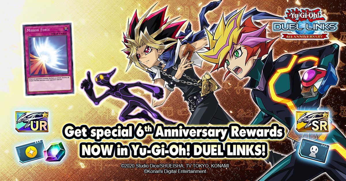 YuGiOh! Duel Links on Twitter "Get special 6th Anniversary rewards
