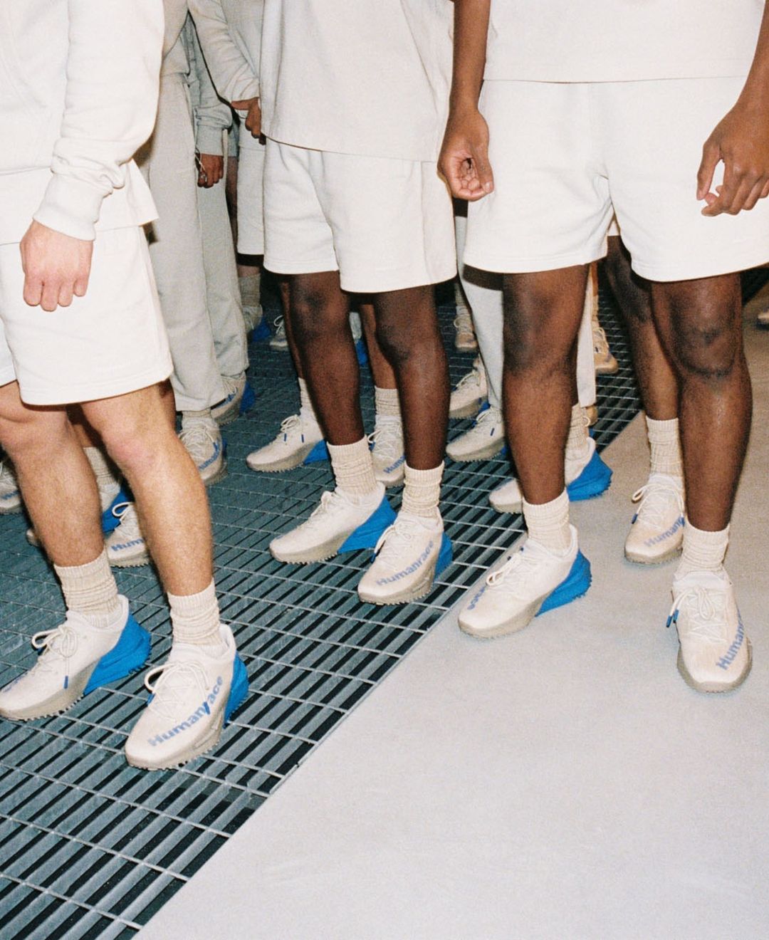 Human race shoes on feet top