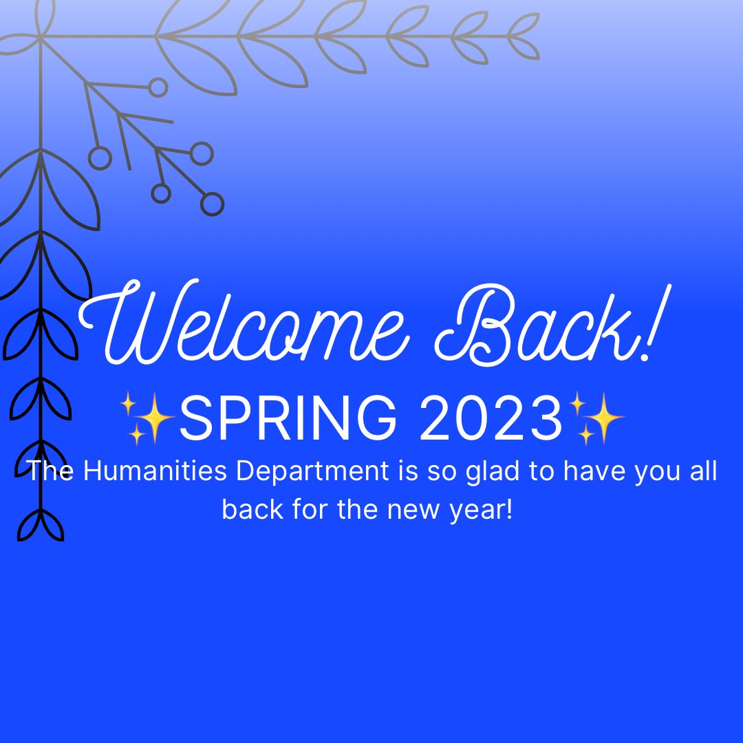 BigBlueHum's tweet image. So glad to be back! #springsemester #humanitiesdepartment #millikinuniversity