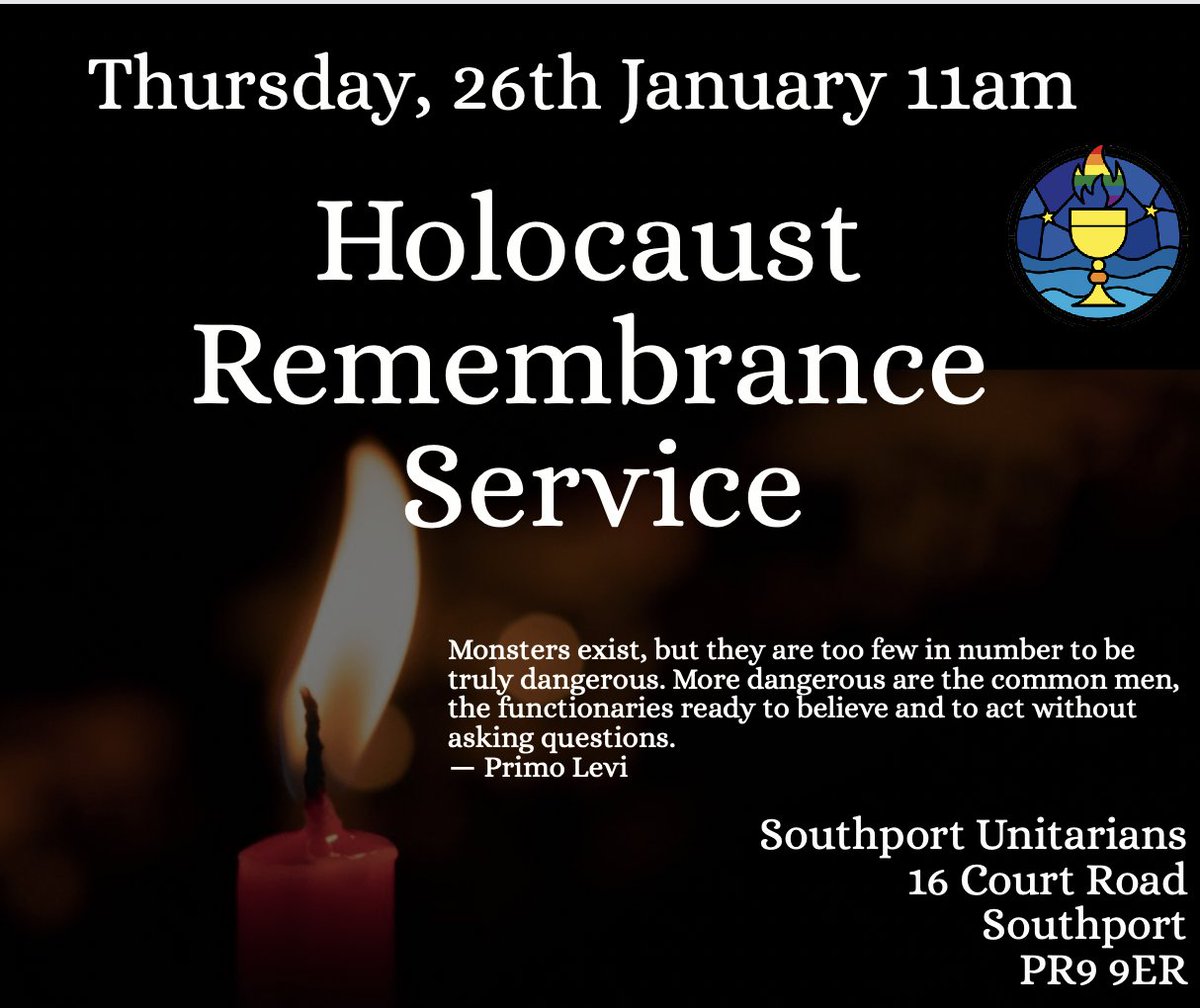 This Thursday and Sunday with <a href="/SPortUnitarians/">SouthportUnitarians</a> and <a href="/UlletRoadChurch/">Ullet Road Church</a> 🕯️