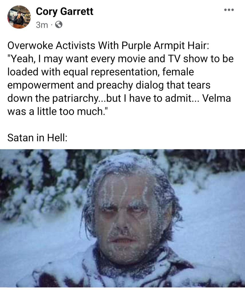 TheCoryGarrett's tweet photo. #Velma #VelmatheSeries #velmadinkley #Velmashow #ScoobyDoo #woke #Sjw #overwoke #thecorygarrett https://t.co/fdAkJwy4xg
