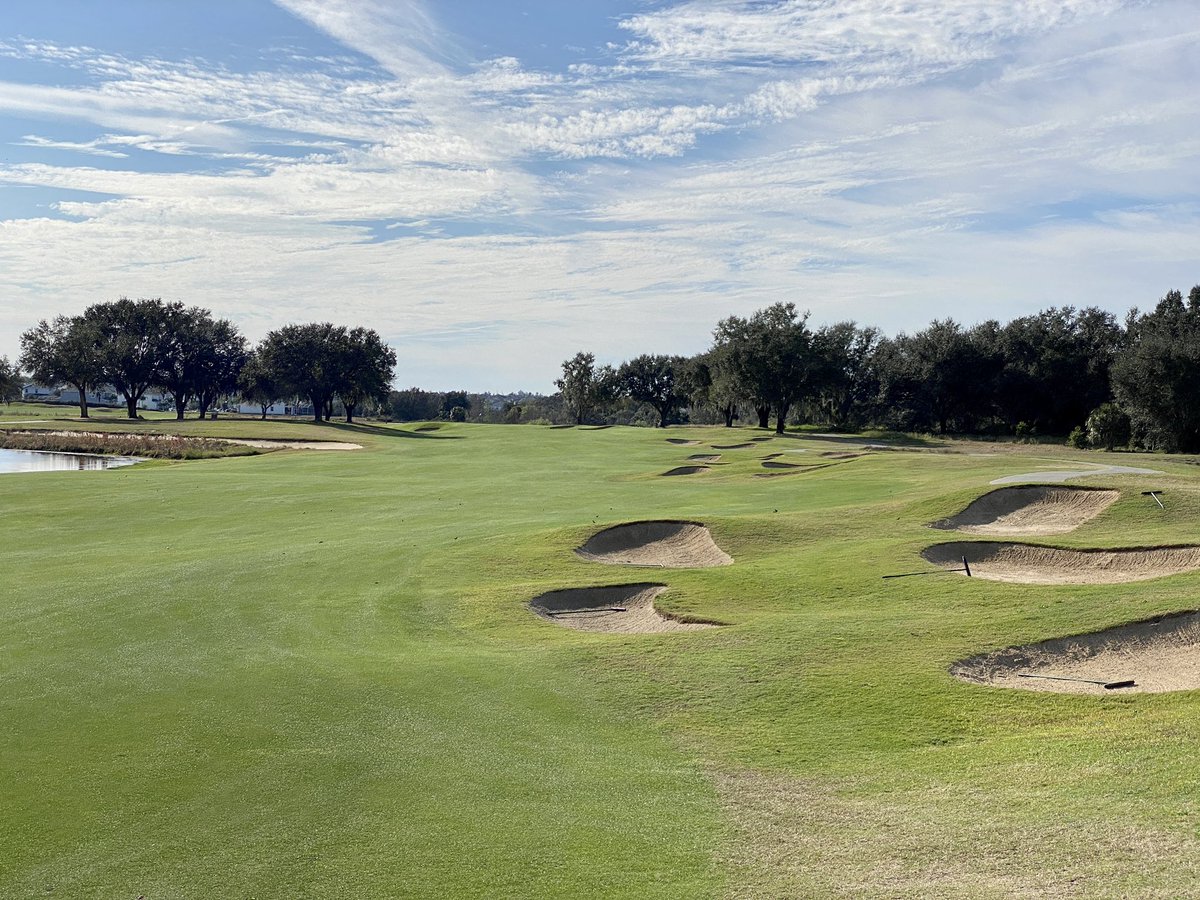 TimGavrich's tweet photo. CHAMPIONSGATE GOLF CLUB (INTERNATIONAL)
ChampionsGate, Fla.
Greg Norman (2000)
$248

Lots of pot bunkers and several slender, at-grade greens provide contrast to openness and broadness of the site. Solid set of par 3s; course in best shape I’ve seen it across 4 rounds/7 years. https://t.co/iCAwyo4VIL