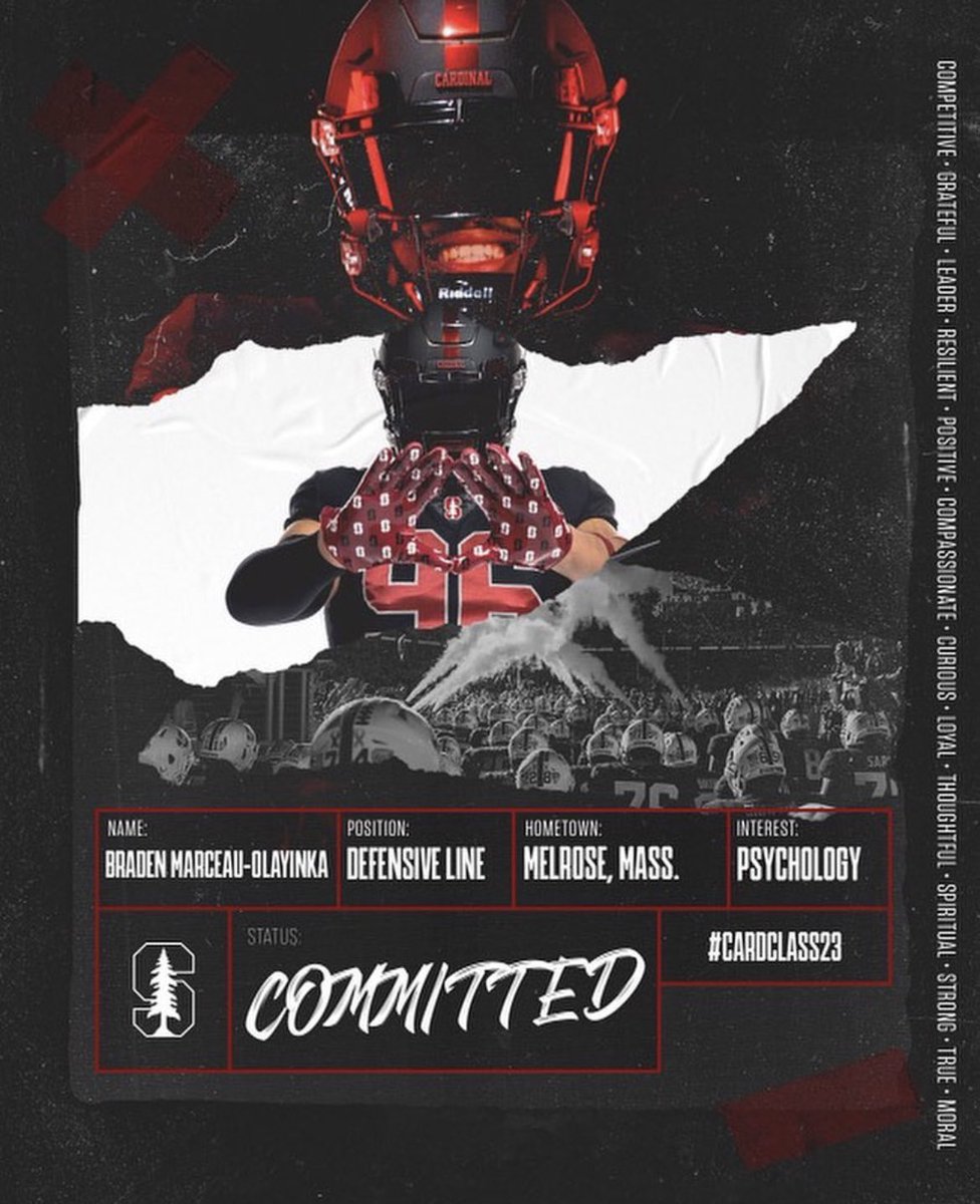 DL Braden Marceau has committed to Stanford! Welcome to Nerd Nation! 🌲🤓 #GoStanford #classof2023